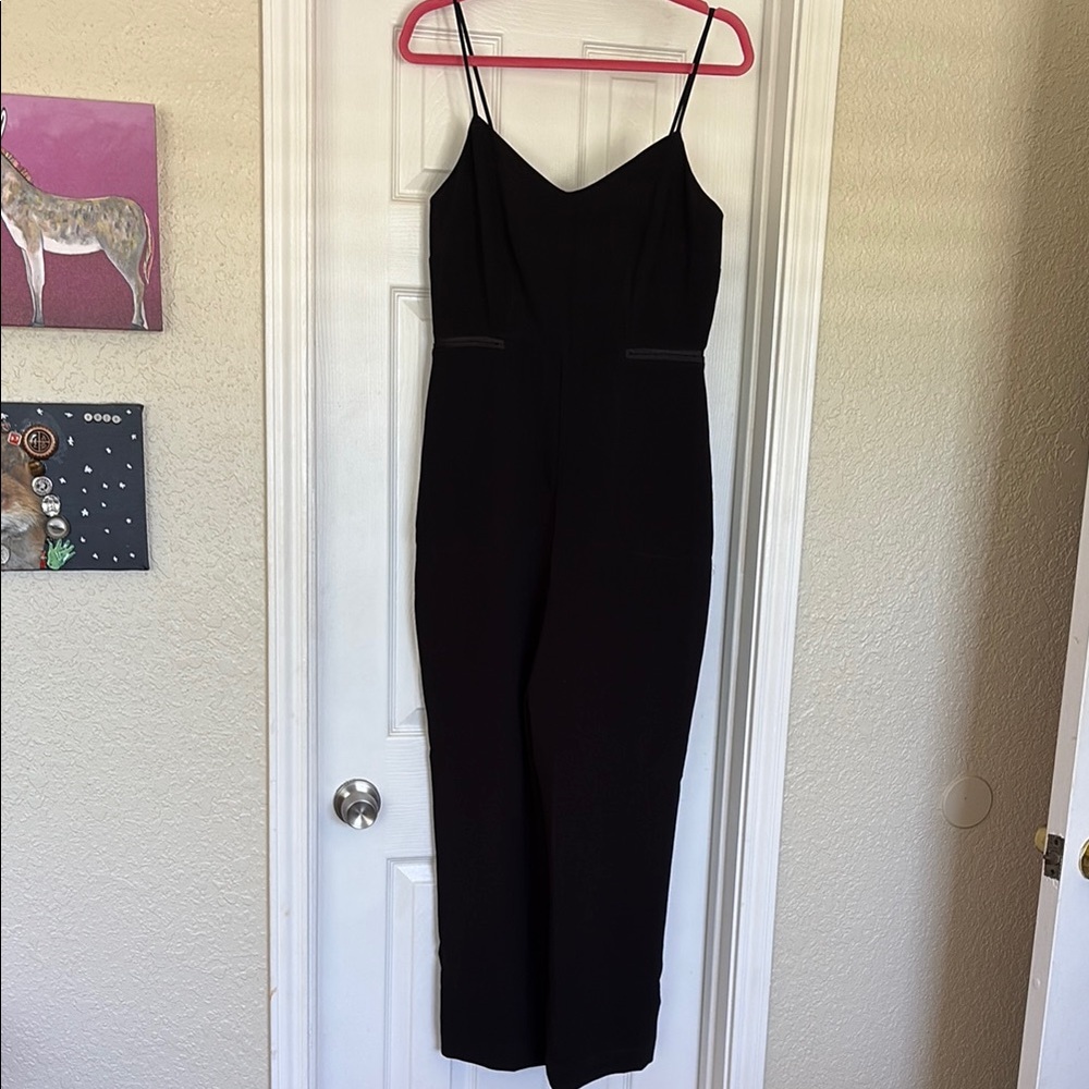 Anthropologie Elegant Black Jumpsuit with Adjustable Straps